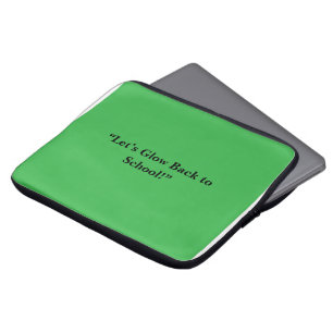 Flat Neon Green Background – School Texture Laptop Sleeve