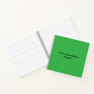 Flat Neon Green Background – School Texture Notebook