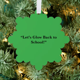 Flat Neon Green Background – School Texture Tree Decoration Card