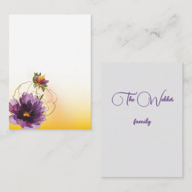 Flat Note Card (Front/Back)