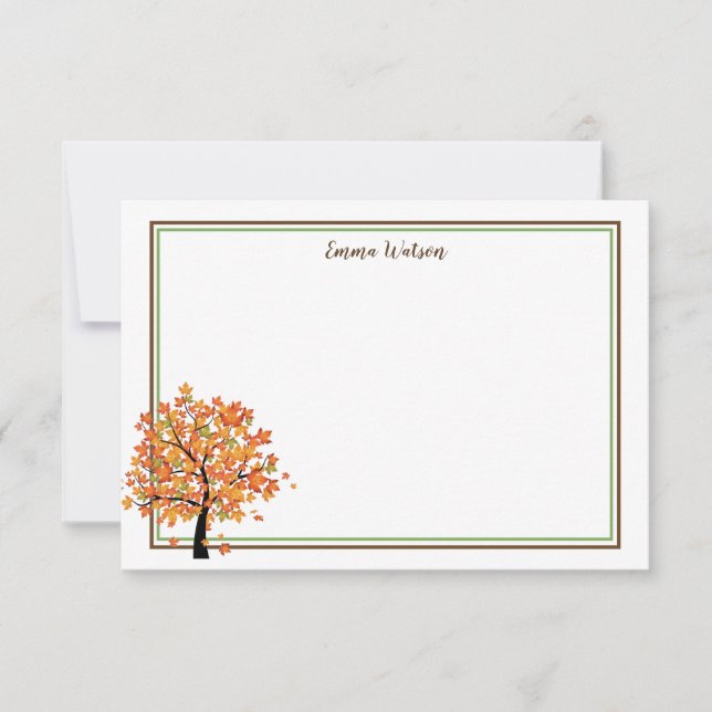 Flat Note Card-Autumn Card (Front)