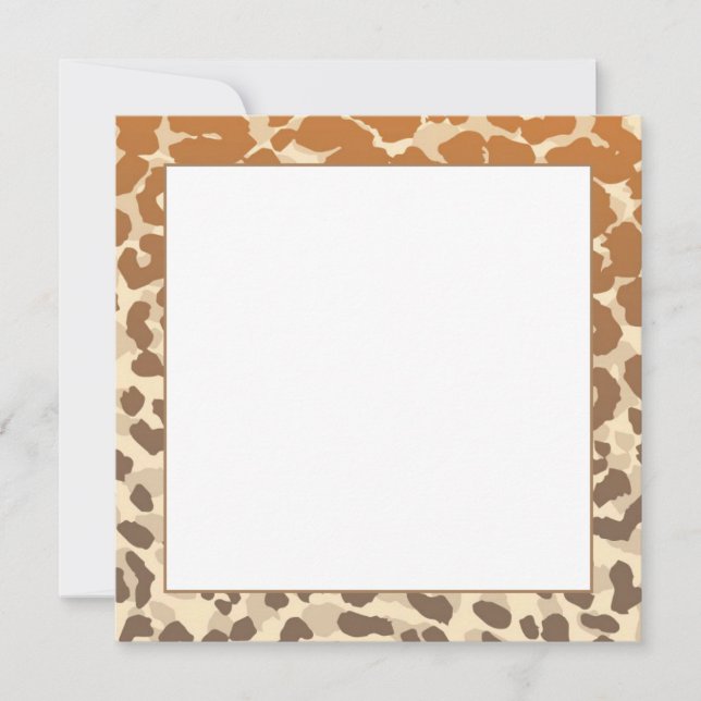 Flat Note Card-Leopard Print (Front)