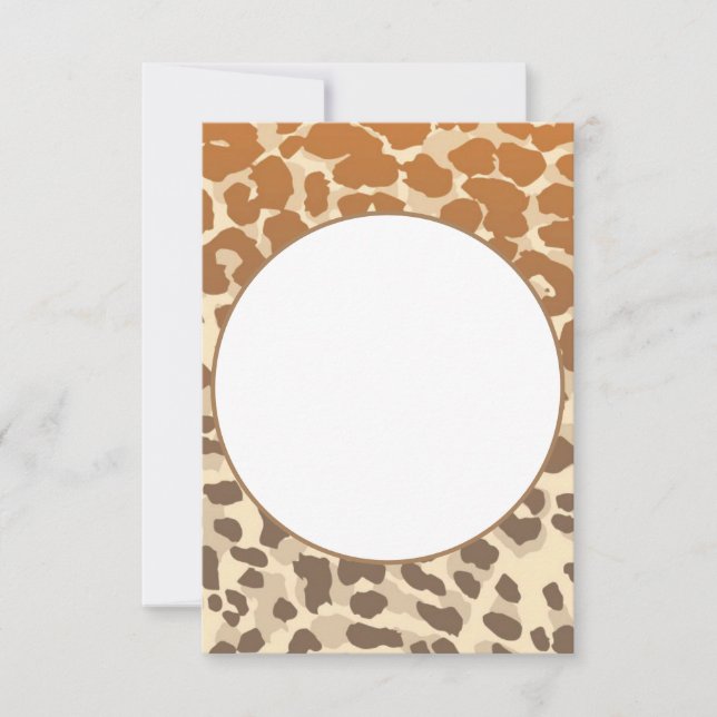 Flat Note Card-Leopard Print (Front)