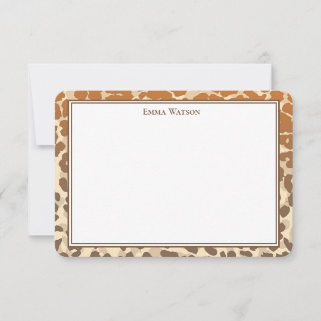 Flat Note Card-Leopard Print Card (Front)