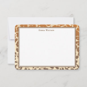 Flat Note Card-Leopard Print Card