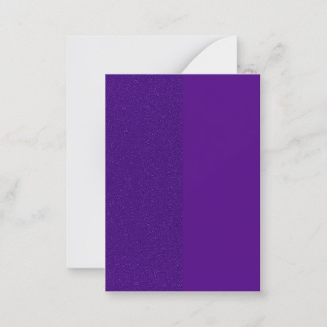 Flat Note Card – Textured & Solid Purple Split (Front)