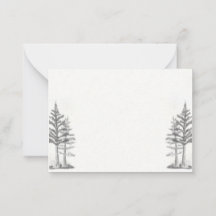 Flat Note Card, Trees