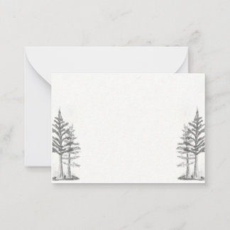 Flat Note Card, Trees Card