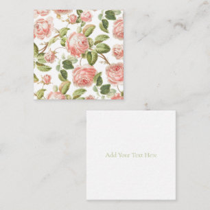 FLAT NOTE CARD : VINTAGE ROSES