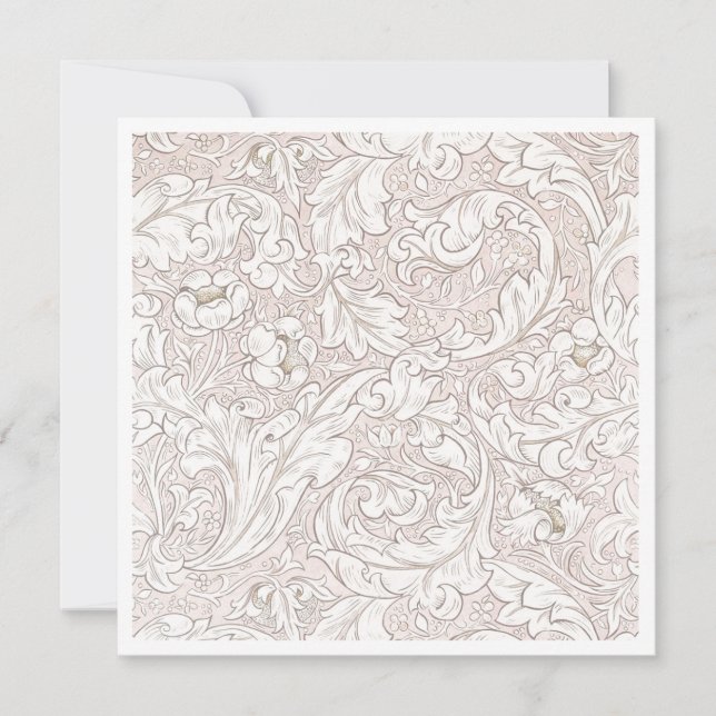 FLAT NOTE-CARD : WILLIAM MORRIS : FLORAL PATTERN CARD (Front)