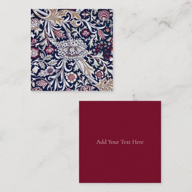 FLAT NOTE CARD : WILLIAM MORRIS : TRENT (Front/Back)