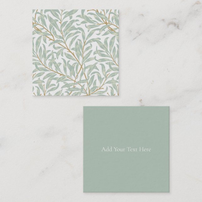 FLAT NOTE CARD : WILLIAM MORRIS : WILLOW (Front/Back)