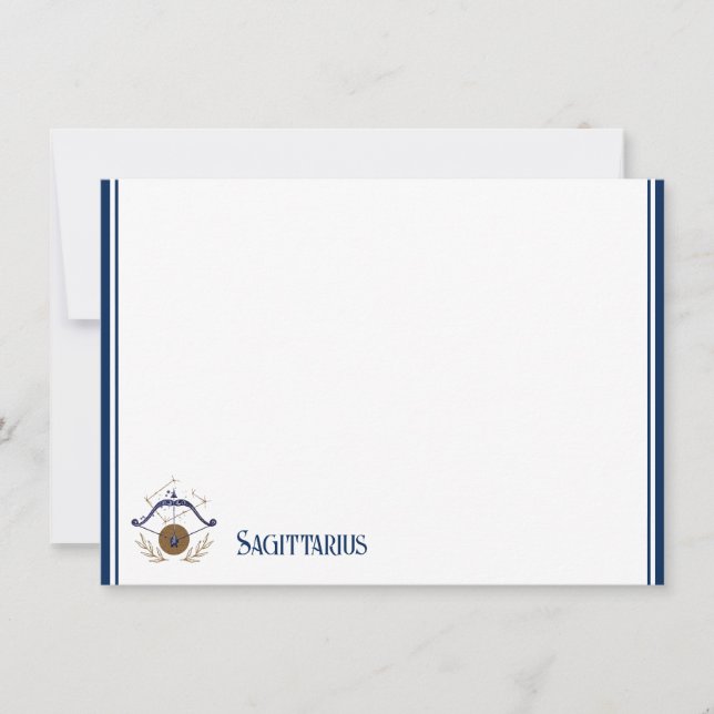Flat Note Card-Zodiac Sagittarius Card (Front)