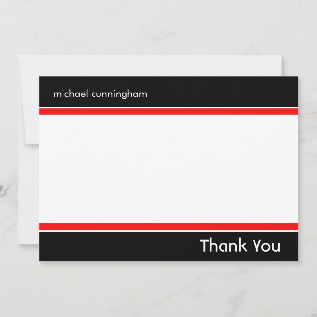 Flat Notecard with Name (Front)