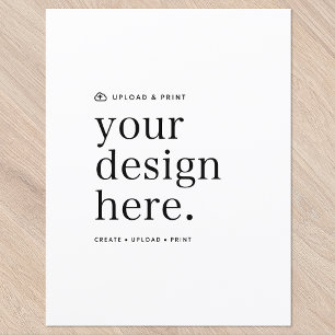Flat Paper Sheet Your Design Upload 8.5" x 11"
