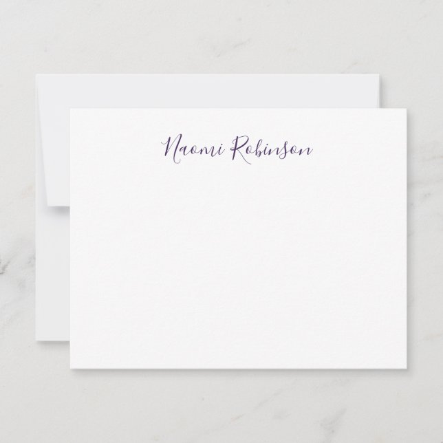 Flat Personalised Note Card (Front)
