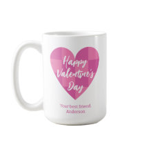 Flat Pink Happy Valentine's Day