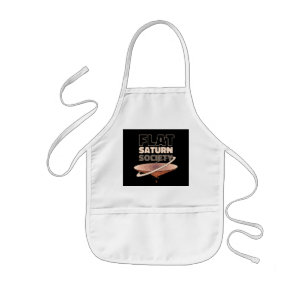 Flat Saturn Society Science Design Kids Apron