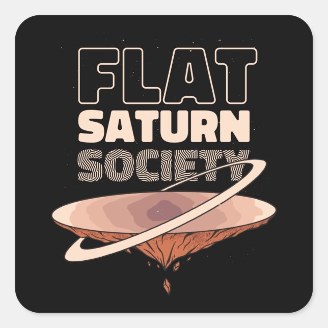 FLAT SATURN SOCIETY SQUARE STICKER (Front)