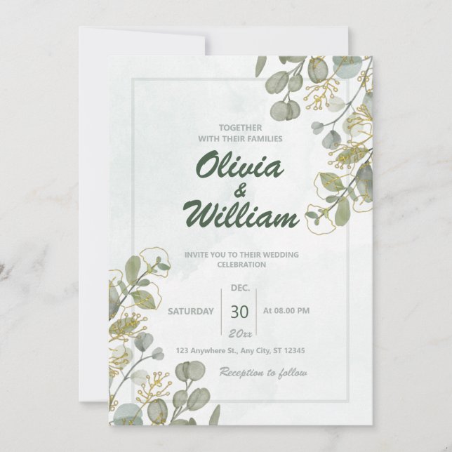 Flat Save The Date Card (Front)