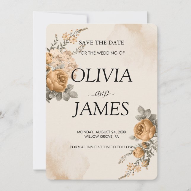 Flat Save The Date Card (Front)