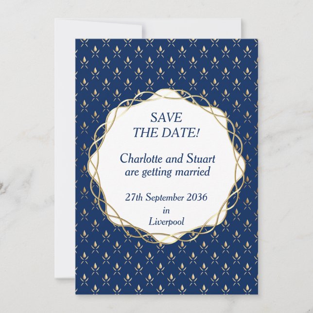Flat Save The Date Card (Front)