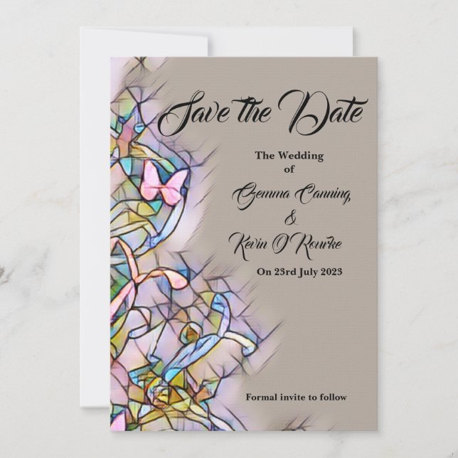 Flat Save The Date Card (Front)