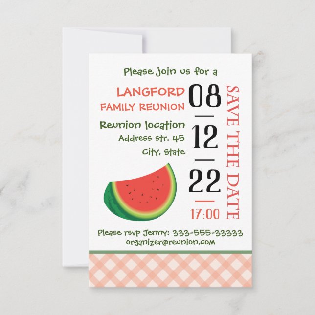 Flat Save The Date Card (Front)