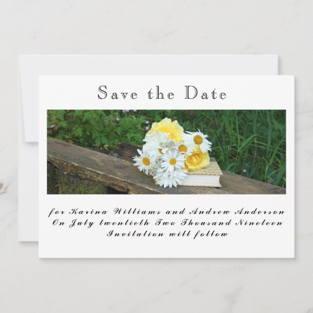 Flat Save The Date Card (Front)