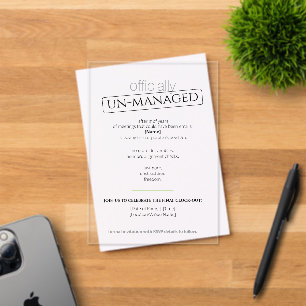 Flat Save The Date Card Acrylic Invitations