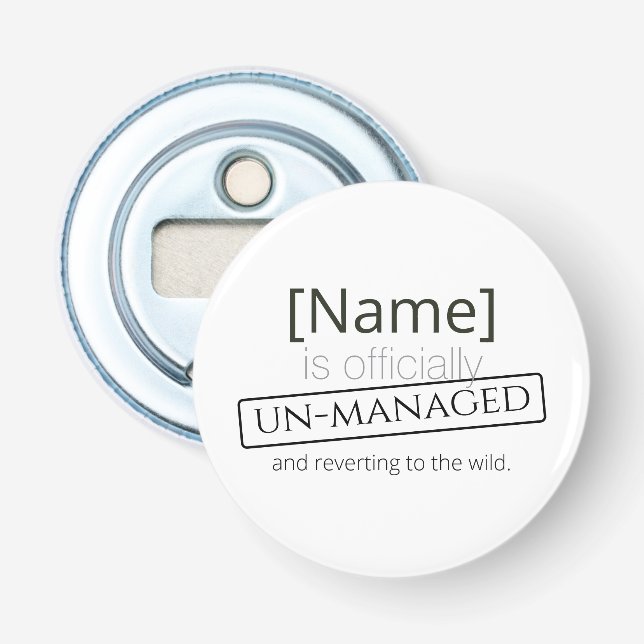 Flat Save The Date Card Bottle Opener (Front)