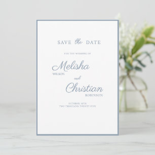 Flat Save The Date card for a wedding.