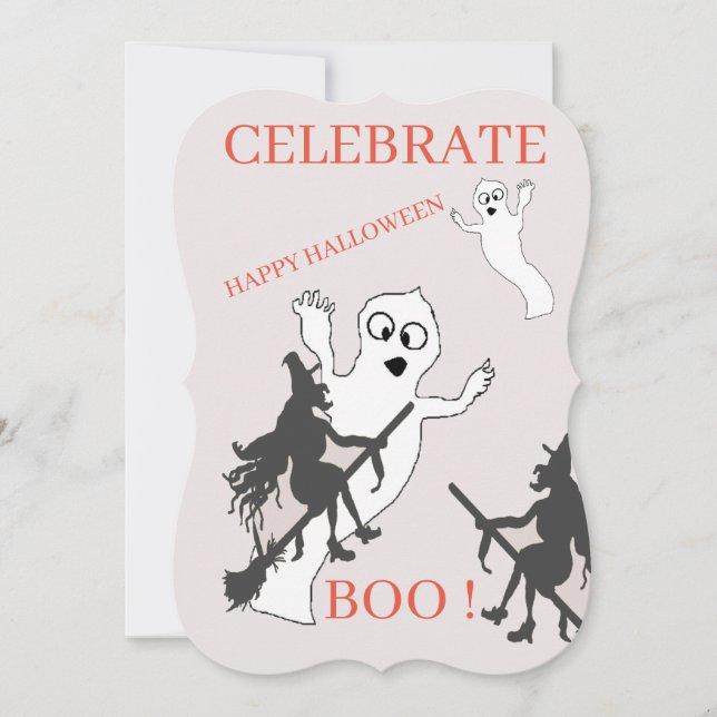 Flat Save The Date Card : HALLOWEEEN PARTY (Front)