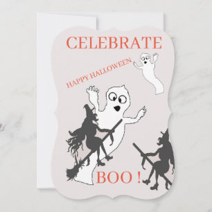 Flat Save The Date Card : HALLOWEEEN PARTY