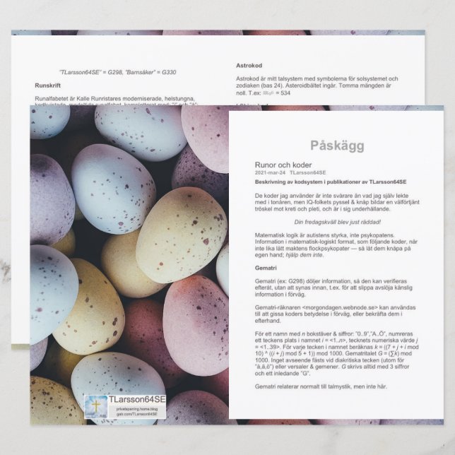 Flat sheets of paper — Sheet ・ Easter eggs (Front/Back)