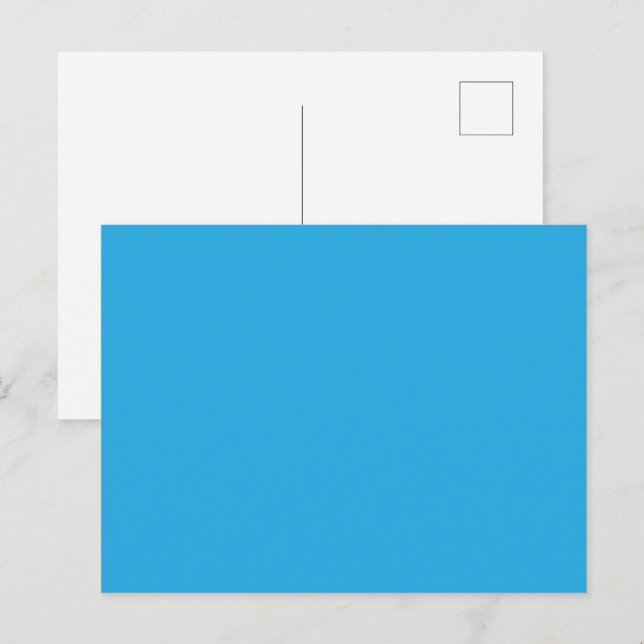 Flat Sky Blue Background for Web & Print Holiday Postcard (Front/Back)