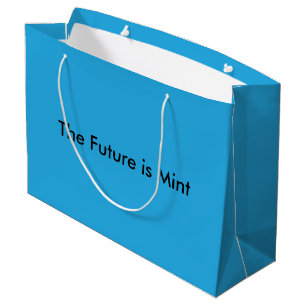 Flat Sky Blue Background for Web & Print Large Gift Bag