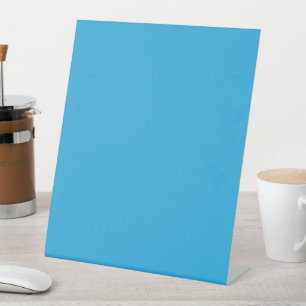 Flat Sky Blue Background for Web & Print Pedestal Sign