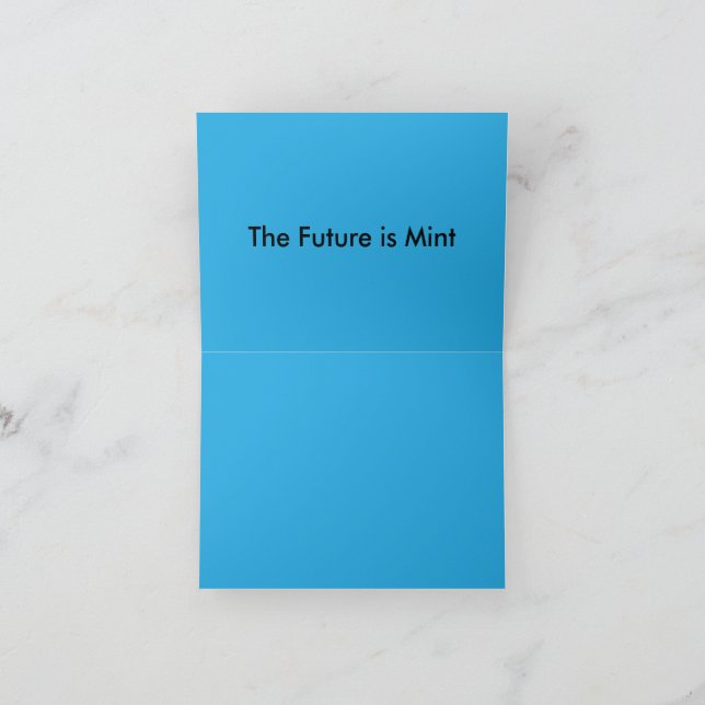 Flat Sky Blue Background for Web & Print Thank You Card (Inside)