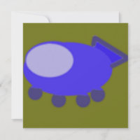 Flat Spaceship Card