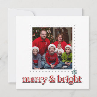 Flat square photo christmas greeting cards