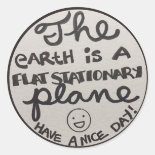 Flat Stationary plane Classic Round Sticker