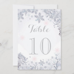 Flat Table Number Card
