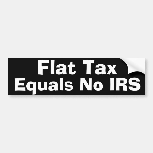 Flat Tax Bumper Sticker (Front)