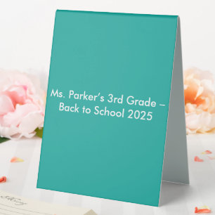 Flat Teal Background – Back-to-School Texture