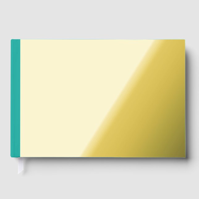 Flat Teal Background – Back-to-School Texture Guest Book (Front)