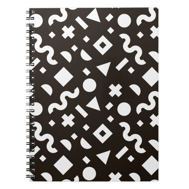 Flat texture of geometric colourful shapes. Monoch Notebook (Front)