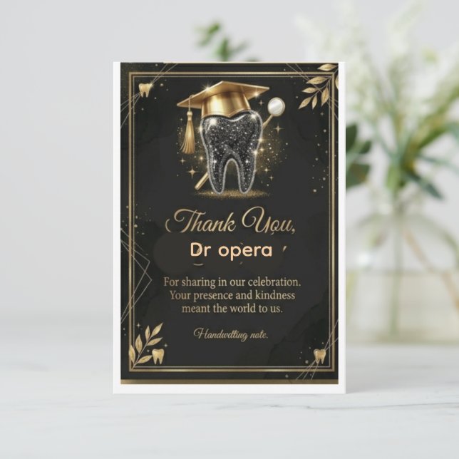 Flat Thank You Card (Standing Front)