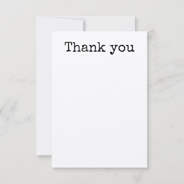 Flat Thank You Card (Front)