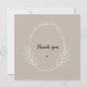 Flat Thank You Card